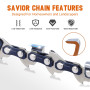Savior 3 x MS170 Chaînes de Tronçonneuse Faible Rebond 3/8"LP 50 maillons 1,1mm 35 cm Compatible avec Stihl MS162 MSE170C MS180,