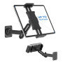 KDD Support Tablette Mural avec Bras Extensible Réglable, Support Mural pour iPad Pivotant à 360° avec Base Métallique, Compatib