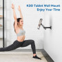 KDD Support Tablette Mural avec Bras Extensible Réglable, Support Mural pour iPad Pivotant à 360° avec Base Métallique, Compatib