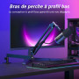 TONOR USB/XLR Micro Dynamique avec Bras Support, PC Microphone Cardioïde RGB pour Gaming, Streaming, Podcasting, Enregistrement 
