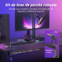 TONOR USB/XLR Micro Dynamique avec Bras Support, PC Microphone Cardioïde RGB pour Gaming, Streaming, Podcasting, Enregistrement 