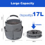 IVODEELA Panier de nettoyage avec poignée,organiseur de nettoyage multi-poches,grand sac de nettoyage,facile à nettoyer et à tra
