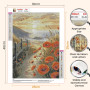 MAXBYE Paysage Coucher Soleil Diamond Painting Kits pour Adulte, 5D Diamond Art Kits DIY Full Drill Artisanat Cristal Art Kit po