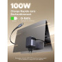 UGREEN Nexode 100W Chargeur USB C Rapide avec Câble Rétractable Intégré GaNInfinity Compatible avec MacBook Pro Air iPhone 17 Pr