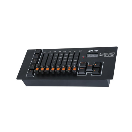 ZonQoonz Contrôleur DMX, Contrôleur DJ DMX512 40 Canaux avec Batterie Intégrée, Console de Mixage DMX pour éclairage de Scène, D