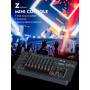 ZonQoonz Contrôleur DMX, Contrôleur DJ DMX512 40 Canaux avec Batterie Intégrée, Console de Mixage DMX pour éclairage de Scène, D
