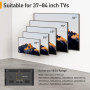 Perlegear Support Mural TV pour écrans 37-84 Pouces Jusqu'à 60KG, Fixation TV Murale Inclinable et Orientable Max. VESA 600x400m