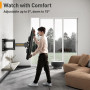 Perlegear Support Mural TV pour écrans 37-84 Pouces Jusqu'à 60KG, Fixation TV Murale Inclinable et Orientable Max. VESA 600x400m