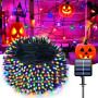 Guirlandes Lumineuses Solaires, Lumières d'Halloween 20M 200LED Extérieur, | 8 Modes de Clignotement | Autonomie 8-10h | IP65 | 