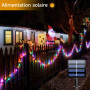 Guirlandes Lumineuses Solaires, Lumières d'Halloween 20M 200LED Extérieur, | 8 Modes de Clignotement | Autonomie 8-10h | IP65 | 