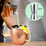 izdeel Verre Moscow Mule Tasses Cuivre Mug 550ml Verres pour Cocktail, Rhum, Boissons Froides, Maison, Bar, Fête, La Saint Valen