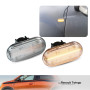 Nslumo Feux de position latéraux à LED pour Clio Espace Twingo Clignotants Lampe de position latérale Lentille transparente-2 pi