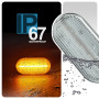 Nslumo Feux de position latéraux à LED pour Clio Espace Twingo Clignotants Lampe de position latérale Lentille transparente-2 pi