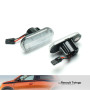 Nslumo Feux de position latéraux à LED pour Clio Espace Twingo Clignotants Lampe de position latérale Lentille transparente-2 pi