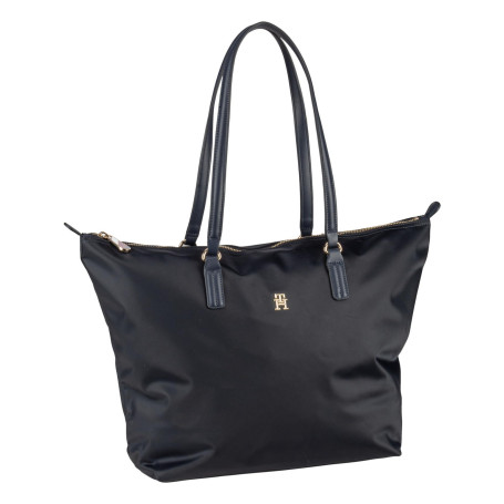 Tommy Hilfiger Cabas Sac Femme Poppy avec Fermeture Éclair, Bleu (Space Blue), Taille Unique