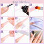 MELLIEX 144 Pièces Popit Ongle, 6 Formes Faux Ongles Conseils de Extension, Acrylique Capsule Ongles Polygel Transparent pour Sa