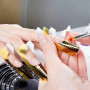 200 pièces Chablon Papier pour Gel Nails Art, Auto-Adhésif Ongles Forme pour Ongle Gel Construction, Autocollants Modèles pour e