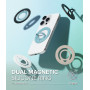 Ringke Dual Magnetic Silicone Ring [Compatible avec Coque MagSafe] Anneau Magnétique Support Doigt Smartphone Amovible Grip Télé