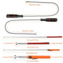 MAIXINNEW 4 Pièces Tige Magnétique Aimantée, Aimant Mécanique Flexible Long, Outil de Ramassage Aimanté Télescopable pour Récupé