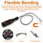 MAIXINNEW 4 Pièces Tige Magnétique Aimantée, Aimant Mécanique Flexible Long, Outil de Ramassage Aimanté Télescopable pour Récupé