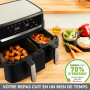Moulinex Easy fry Essential inox, 8,3L, Jusqu'à 8 personnes, 7 Programmes intuitifs, Air Fryer, Repas complet, synchronisation, 