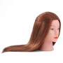 18" Tête à coiffer 100% Cheveux Naturel Vrai Cheveux Humains Mannequin Tête Formation Coiffure avec Support + Ensemble de Tresse