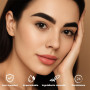 LAXISCREED Crayon Sourcil Waterproof Longue Tenue 2 en 1, Double Embout avec Crayon à Sourcil Microblading 4 Pointes et Eyeliner