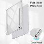 Coque pour Samsung Galaxy Tab S10 Lite/S10 FE/S9 FE 10,9 Pouces/S9 11 Pouces avec S Pen Porte-Stylet, Étui Housse Arrière Clair 