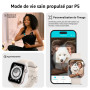 Montre Connectée Homme Femme, 1.85"HD Smartwatch avec Appel Bluetooth, Montre Connectee 140+Mode Sport Moniteur Sommeil/ Fréquen