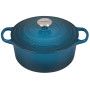 Le Creuset Cocotte Signature en Fonte Émaillée avec Couvercle, 24 cm, Ronde, 4,2 L, 4,305 kg, Deep Teal, 21177246422430