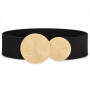 JASGOOD Ceinture Élastique Large Femme Grande Taille pour Robe Ceinture Rétro Tendance Extensible avec Double Boucle Ronde