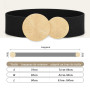 JASGOOD Ceinture Élastique Large Femme Grande Taille pour Robe Ceinture Rétro Tendance Extensible avec Double Boucle Ronde