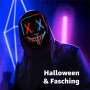 TK Gruppe Timo Klingler Masque d'horreur à LED - comme de Purge avec effets de lumière 3X, contrôlables, pour Halloween, Mardi G