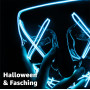 TK Gruppe Timo Klingler Masque d'horreur à LED - comme de Purge avec effets de lumière 3X, contrôlables, pour Halloween, Mardi G