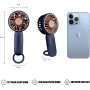 Jsdoin Mini-Handheld-Ventilator, leistungsstarker Desktop- mit Schnalle, leichter USB-Ventilator, geeignet f ür modische Frauen,