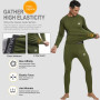 MEETWEE Ensemble de sous-Vêtements Thermiques Homme, Sport Base Layer Maillot Manches Longues + Pantalon Quick Dry Sou Vetement 