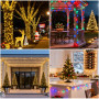 Amzxart Guirlande Lumineuse Exterieure Solaire,32m 300LED Guirlande Noel Exterieur,19 Modes, IP65 Guirlande Lumineuse Exterieure