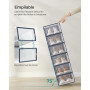 SONGMICS Boîtes à Chaussures, Lot de 18, Rangement Chaussures, Pliable, pour Pointure Jusqu’à 44, Transparent et Bleu Carbone LS