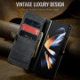 Azororo Coque pour Samsung Galaxy Z Fold 7 5G Premium Housse Cuir Protection Pochette Rabat Portefeuille Flip Case Porte Magnéti