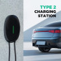 WISSENERGY Station de Recharge pour Véhicule Électrique 7,4KW Chargeur Mural, Câble de Charge Monophasé 32A 6M Type 2 avec Prise
