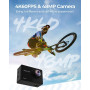 TIMNUT 4K60FPS Caméra Sport- Caméra Étanche avec Carte SD 64G 48MP HD WiFi Camera with EIS, Caméras Embarquées with 2 * 1350 mAh