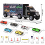 m zimoon Jouet de Camion de Transporteur de Voiture avec 6 Mini Voitures en Métal, Voiture Enfant Jouet Cadeau pour 3 4 5 6 Ans 
