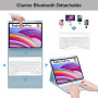 WAVATA Clavier pour Redmi Pad Pro 12.1"/Xiaomi Poco Pad 2024, Étui Clavier pour Xiaomi Redmi Pad Pro Magnétique Bluetooth Amovib