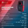 ZENOVIUM Booster Batterie Voiture avec gonfleur 2500A–18000mA–Marque française–Chargeur Batterie Voiture 12V-Démarreur Puissant 