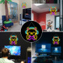 Looklight Panneau néon LED « Gaming Cat » - Pour décoration, néon - À intensité variable - Avec USB - Pour salle de jeux, chambr