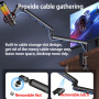 Bras De Micro, Suspension Supports De Microphone, Gestion Des Câbles Compatible Avec Blue Yeti, Snowball Ice, Hyperx Quadcast, S