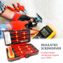 13 Pièces Set Tournevis Tournevis Electricien, Isolation VDE Outils Electricien Tournevis Testeur, Magnétique Outillage Electric