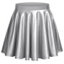 Aomig Femme Jupe Patineuse Extensible Métallisée, Robe Paillette Disco Jupe Courte, Métallisée Shiny Mini Jupe Taille Haute, Jup