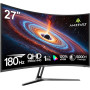 Amzfast Écran PC Gaming 27 Pouces Incurvé, 2k QHD(2560 x 1440), 180 Hz Moniteur, 1Ms MPRT, 1500R, sRGB 130%, Adpative Sync, HDR,