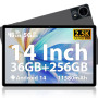 MAXLEGEN Tablet 14 Pouces, Ecran FHD 2,5K, 36Go RAM + 256Go ROM(1To Extensible), Android Tablette Tactile avec SIM 4G LTE/5G WiF